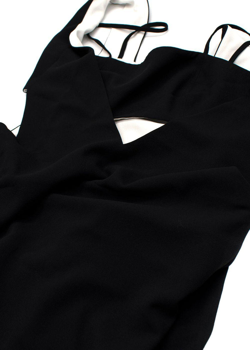 T By Alexander Wang Black Crepe Cut Out Mini Dress