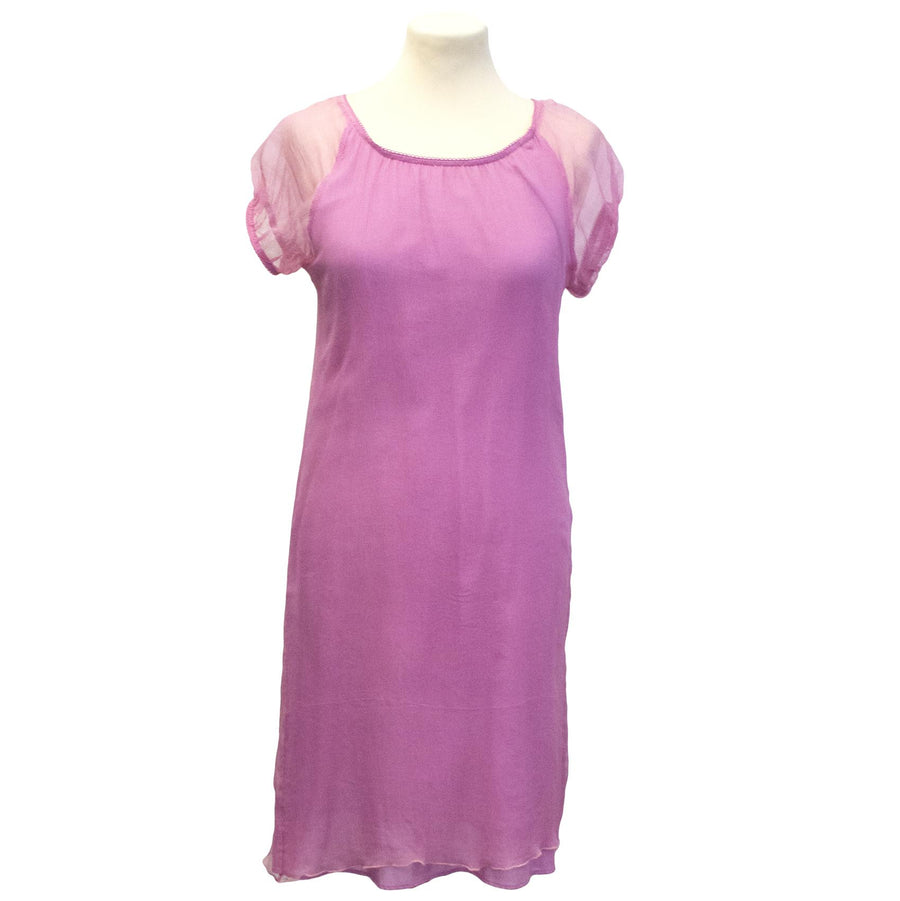 Toi du Monde pink silk dress