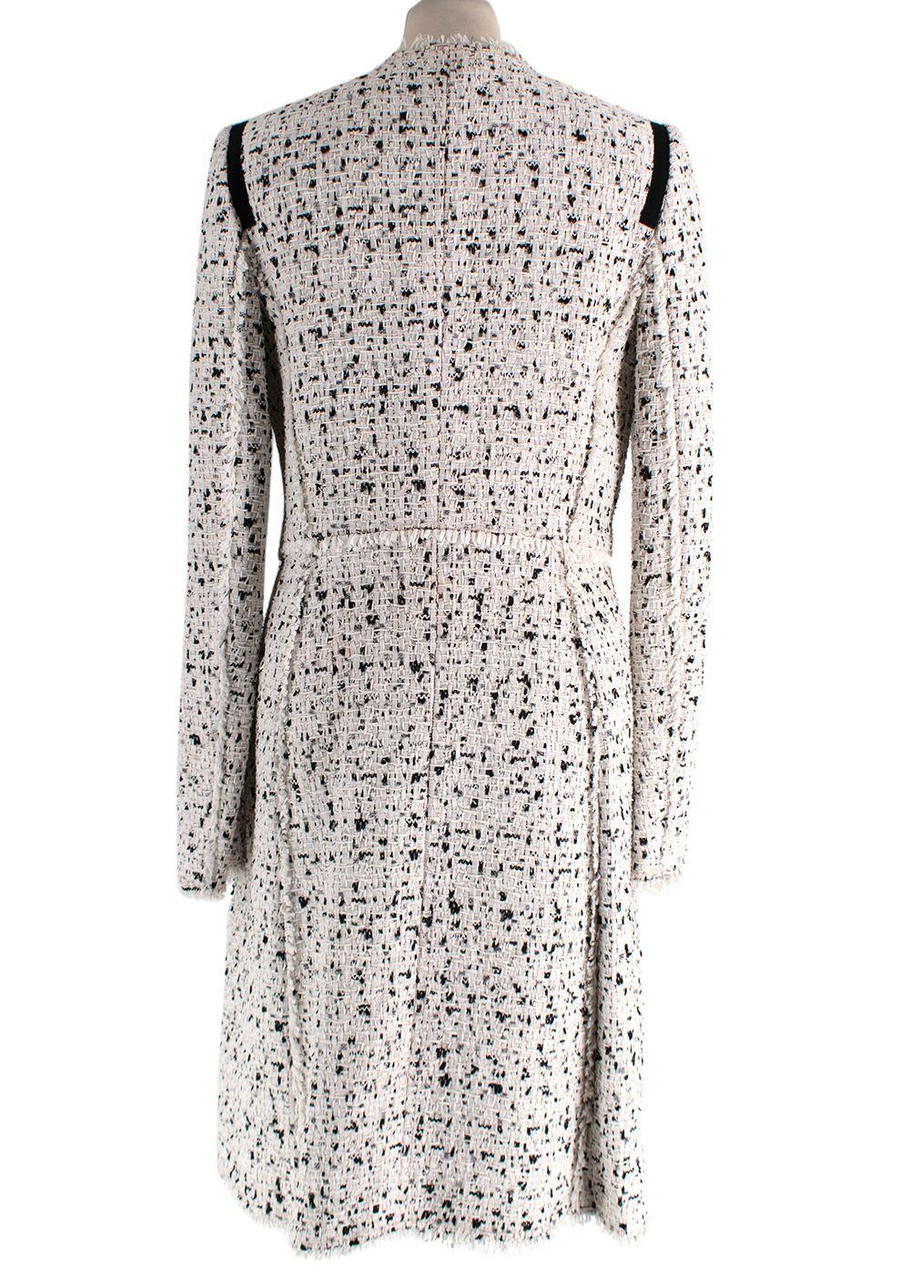 Giambattista Valli Black and White Lightweight Tweed Coat