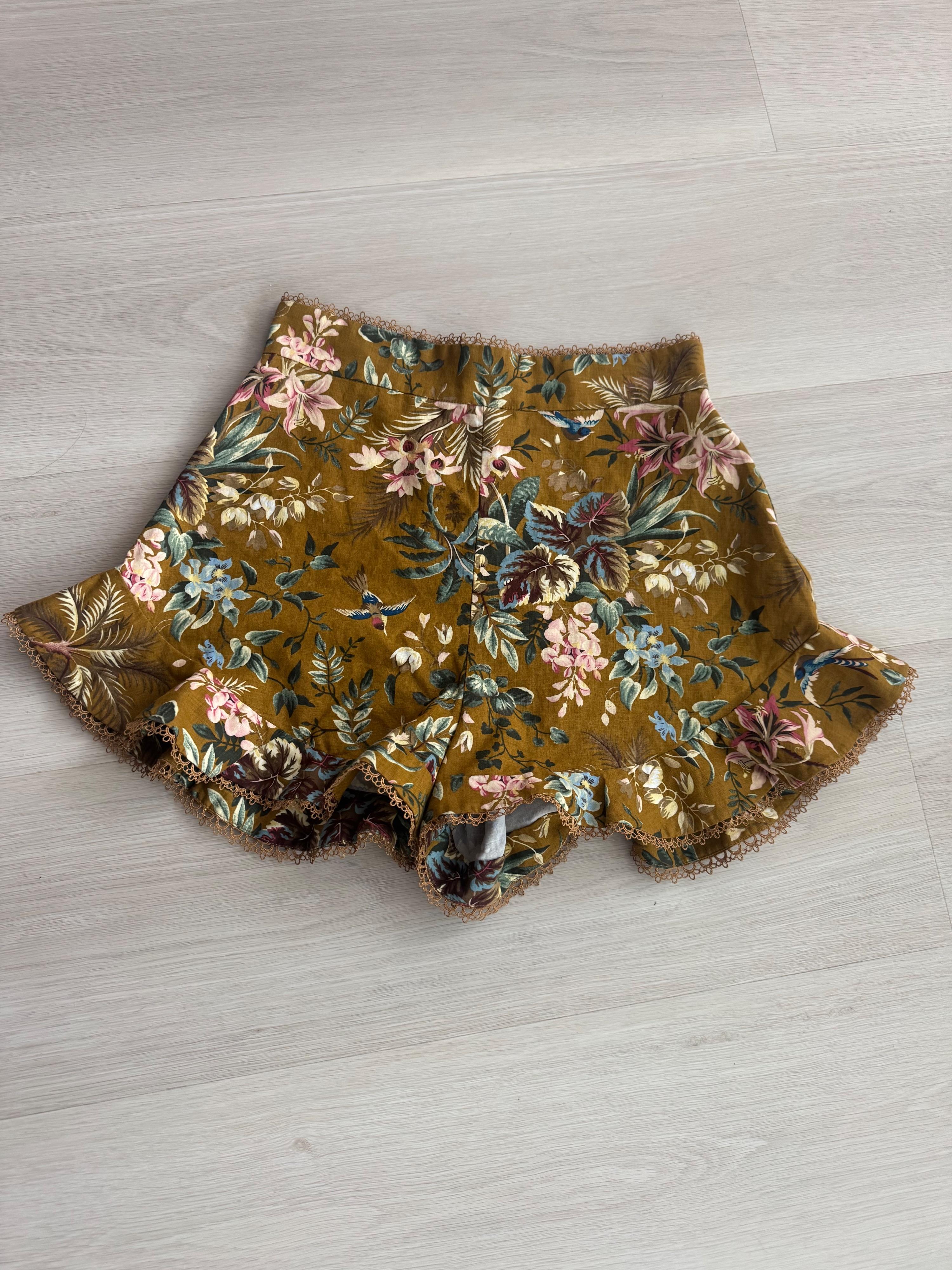 Zimmerman Mustard Tropicale Flutter Shorts
