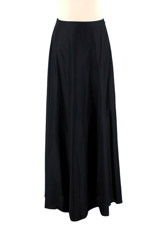 Christian Dior Black Broderie Anglaise Midi Skirt