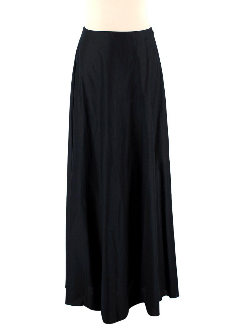 Christian Dior Black Broderie Anglaise Midi Skirt