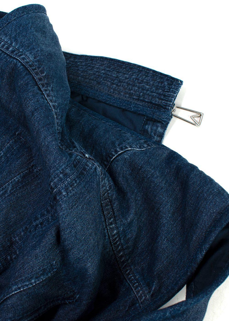 Drawstring Sleeveless Denim Top