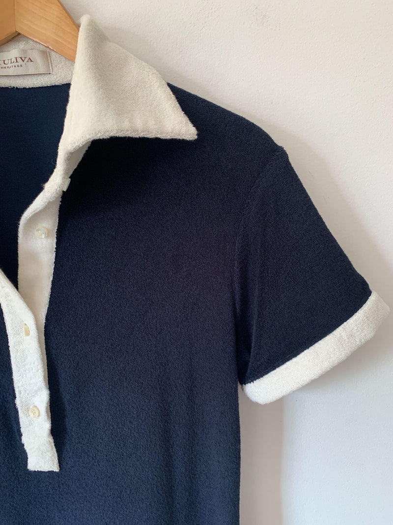 Giuliva Heritage Navy Towelling Dress