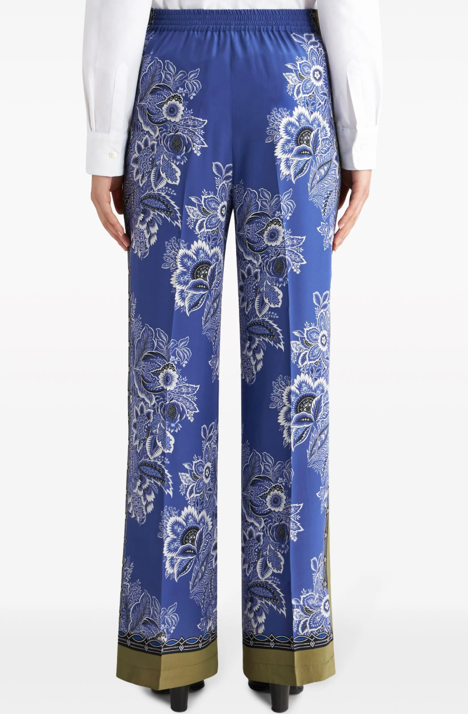 Etro Bandana-Print Straight-leg Silk Trousers