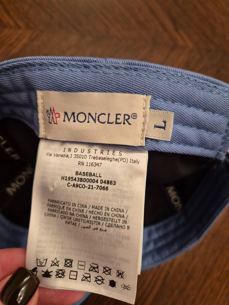 Moncler Blue Cotton Cap