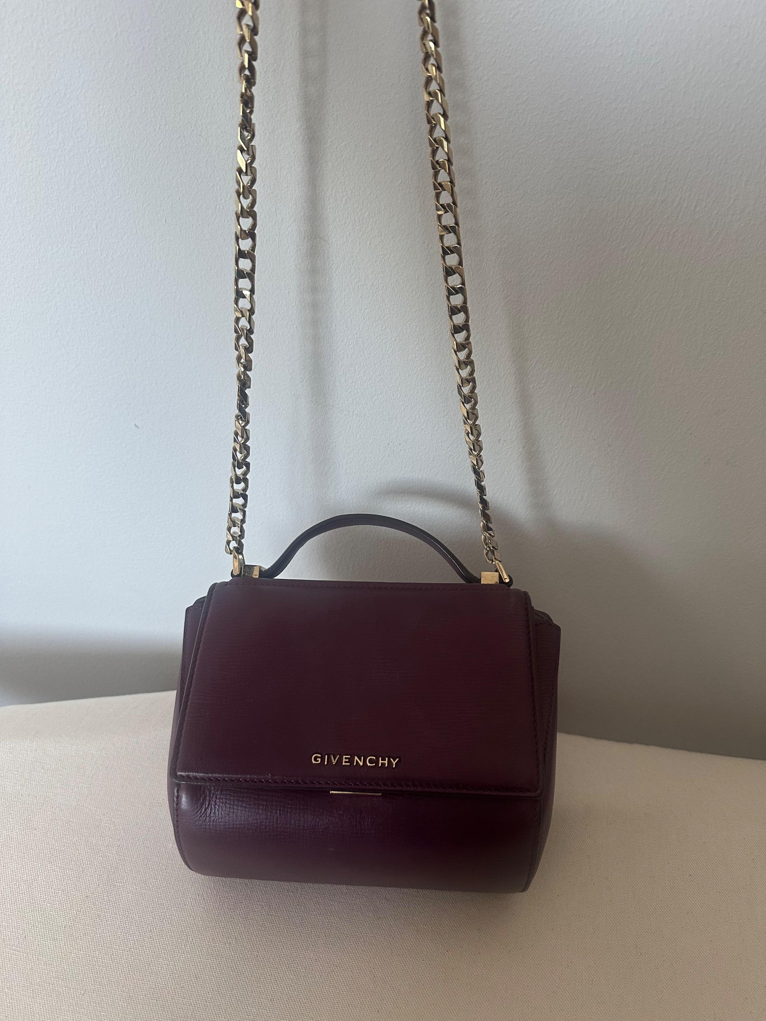 Mini Pandora Box crossbody with Gold Chain