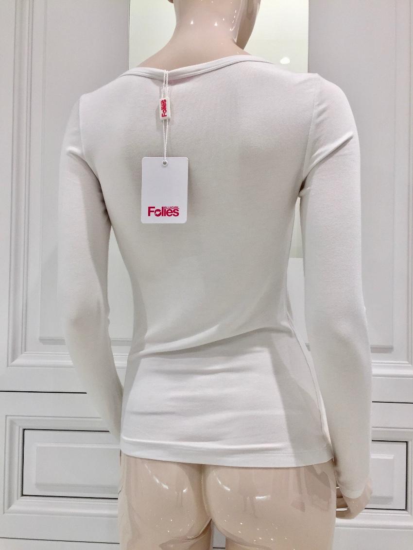 Blumarine Marabou Feather Winter White Top