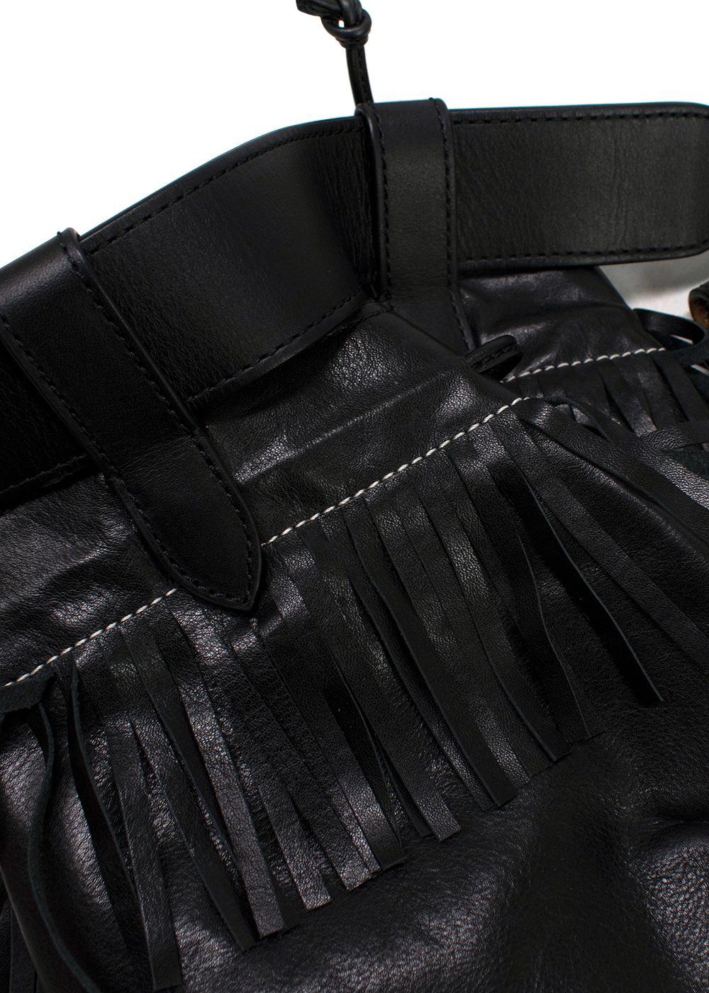 JW Anderson Black Leather Multi Pocket Cross Body Bag