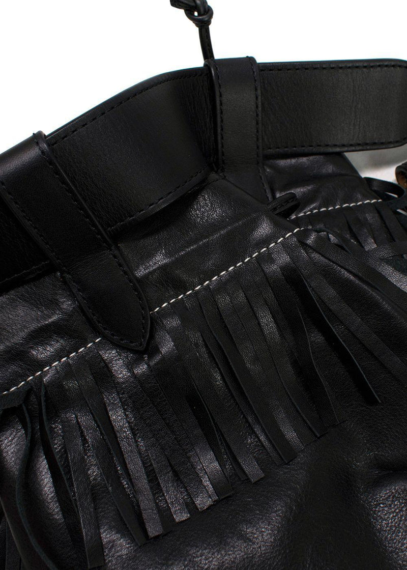 JW Anderson Black Leather Multi Pocket Cross Body Bag