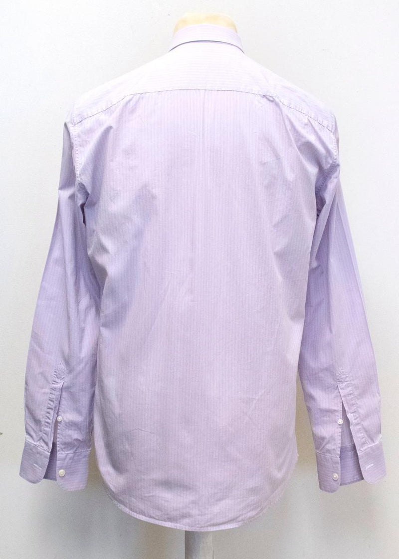 Z Zenga Lilac Striped Button Up