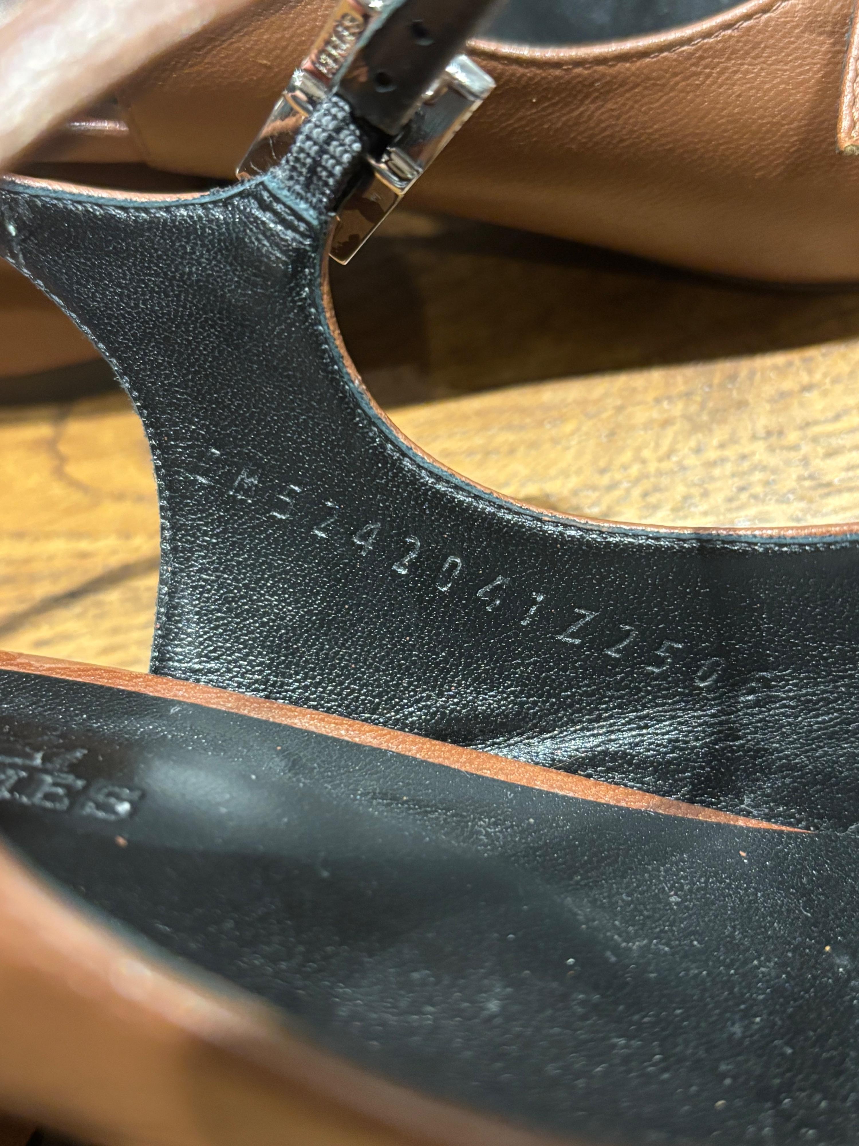 Hermes Tan Jackie Sandals