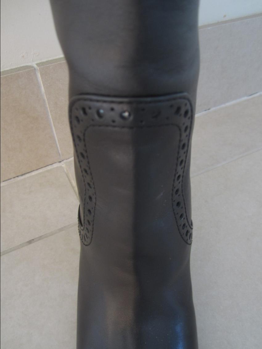 Tod's Black Tall Brogue Boots