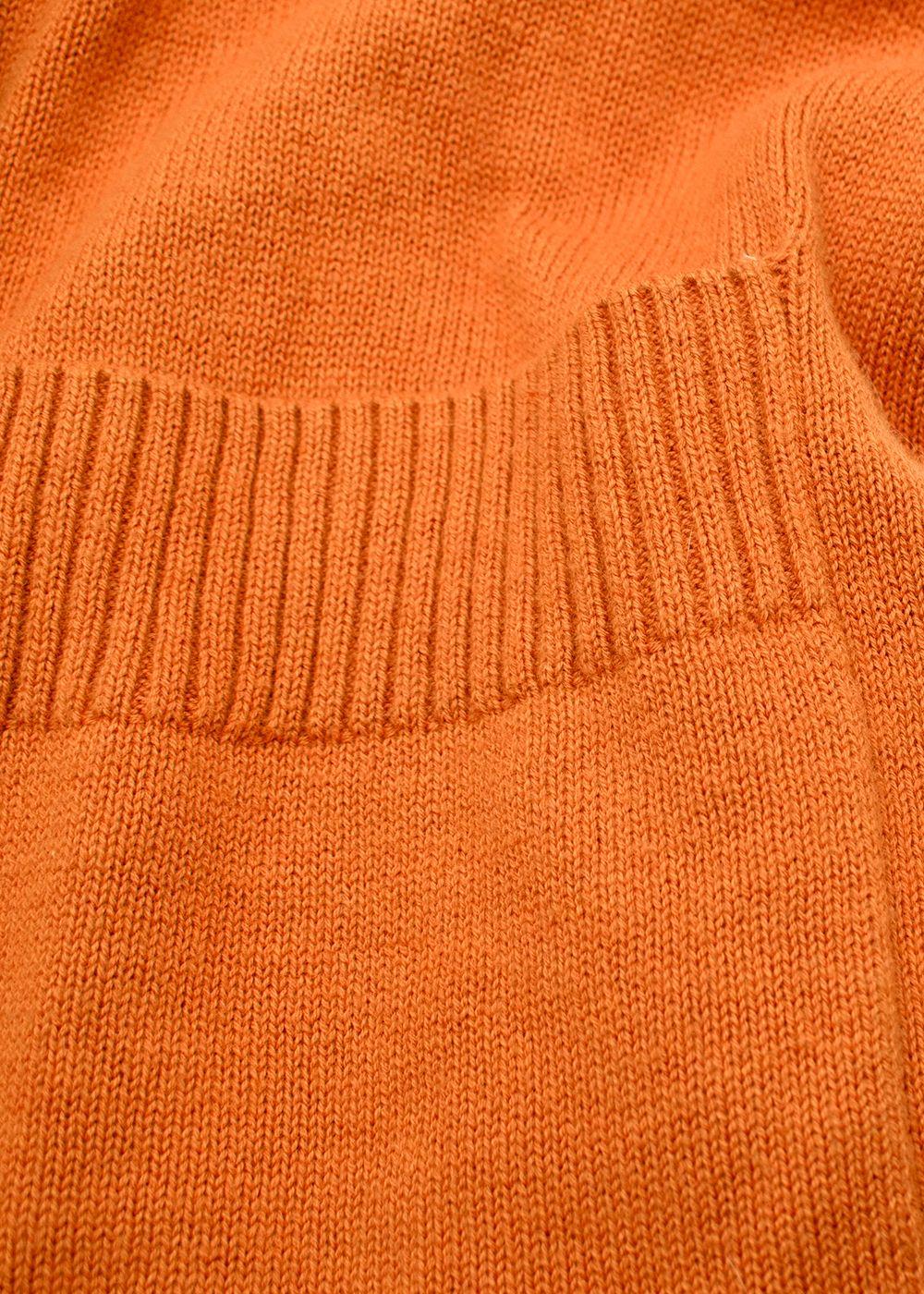 Escada Pumpkin Orange Knit Cardigan