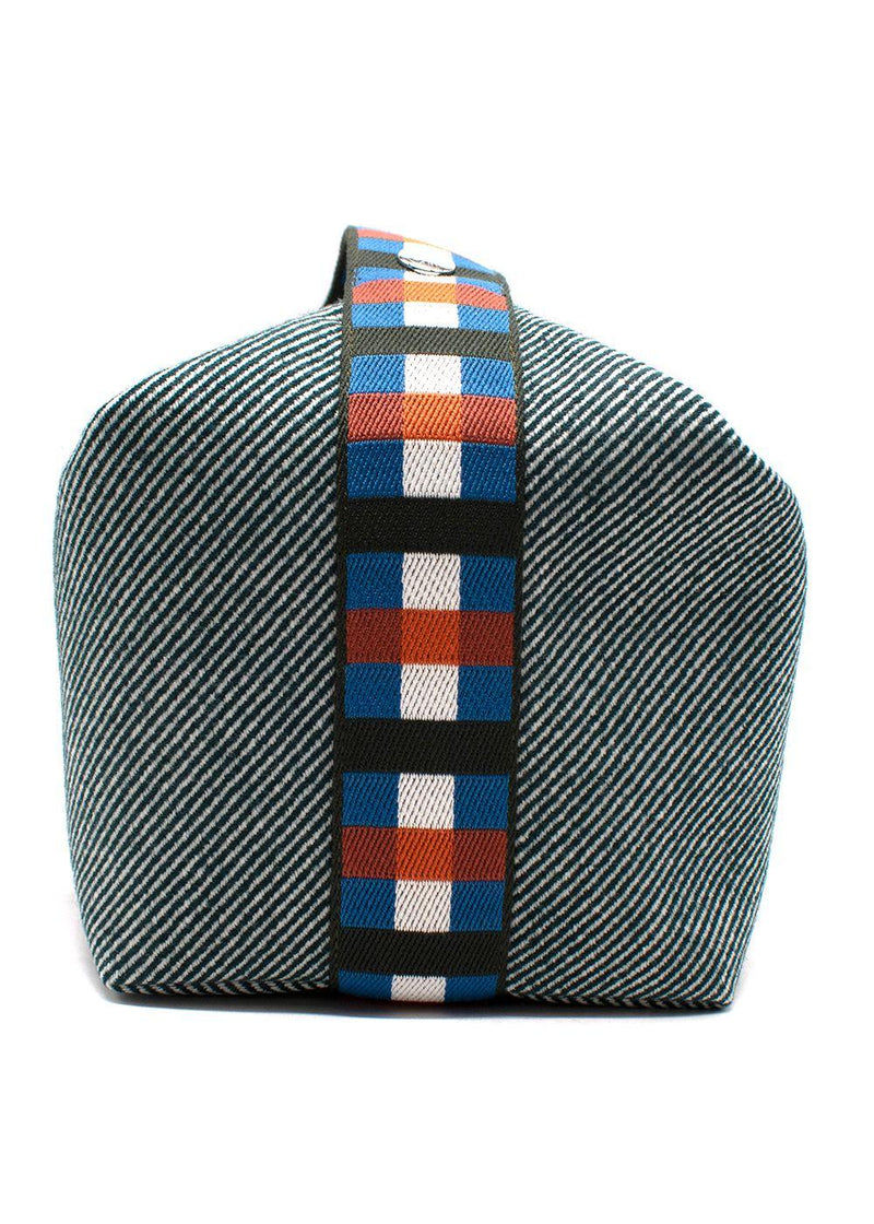 Hermes Green Stripe Bride-a-Brac au Carre Case, Large Model