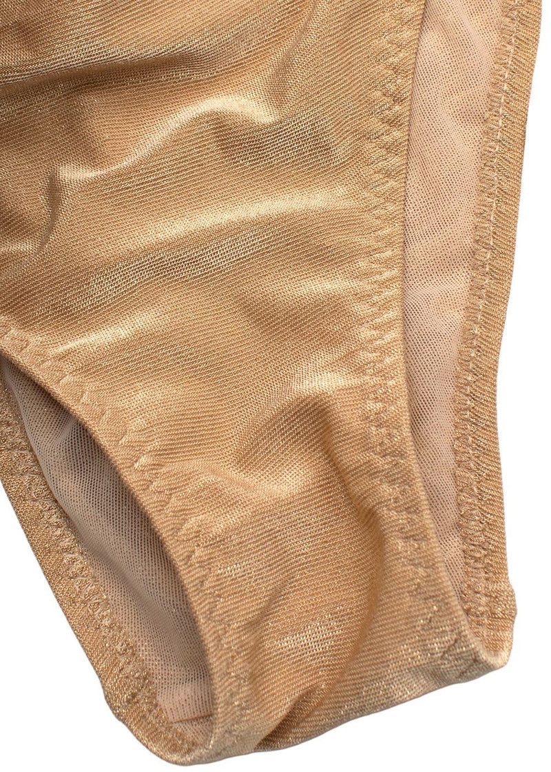 My Beachy Side Gold One Shoulder Swimsuit