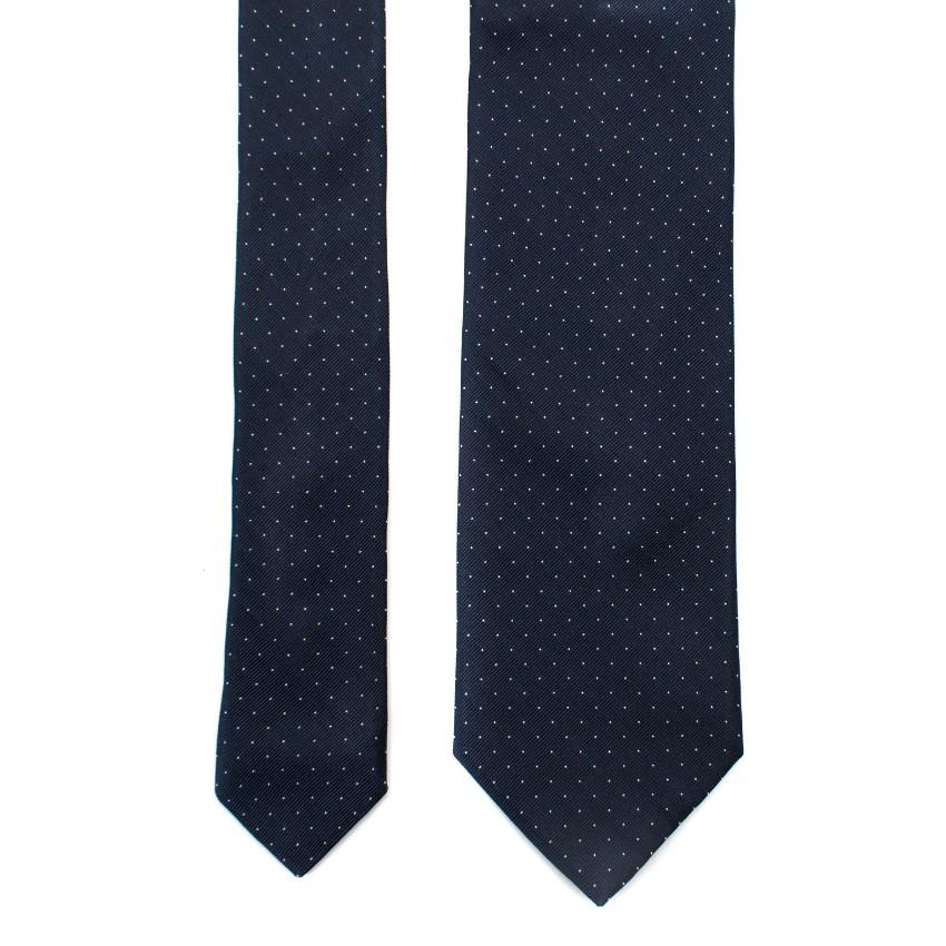 Breuer Silk Navy Polka Dot Tie