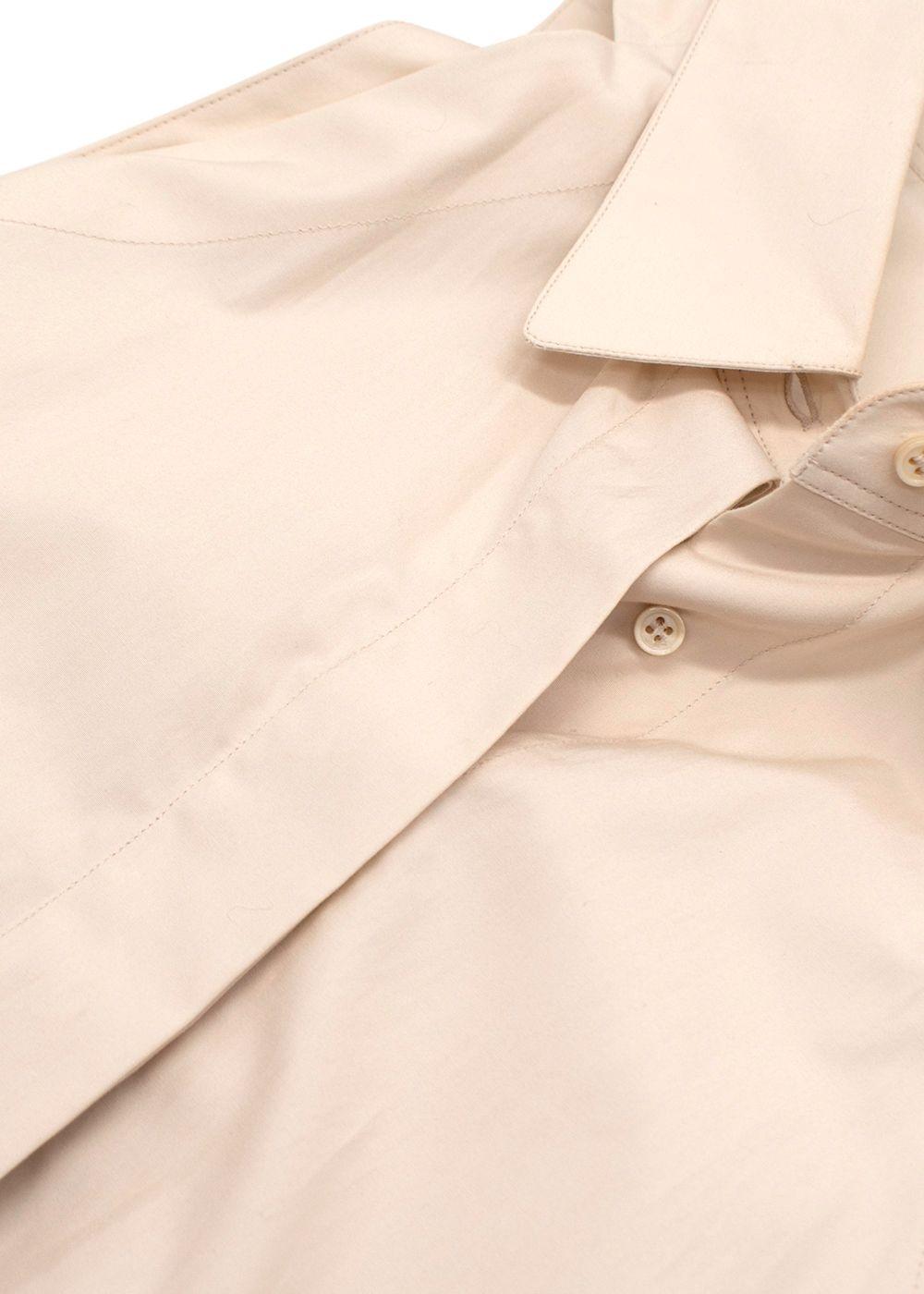 Alaia Beige Poplin Drawstring Waist Sleeveless Shirt