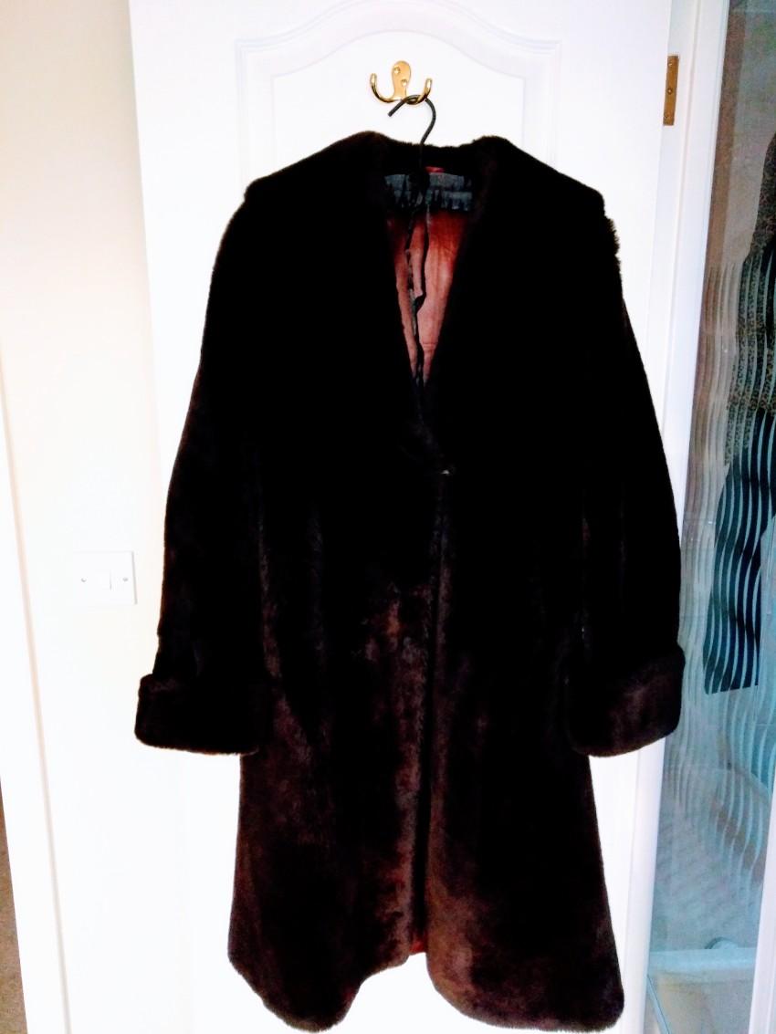 Bespoke Brown Shearling Coat