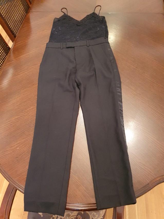Philosophy di Lorenzo Serafini Black Tailored Lace Detailed Jumpsuit