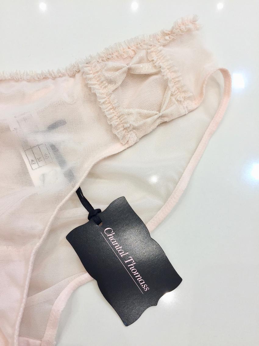 Chantal Thomass Ballerina Pink Tulle Pad Half Cup Bra & Brief Set