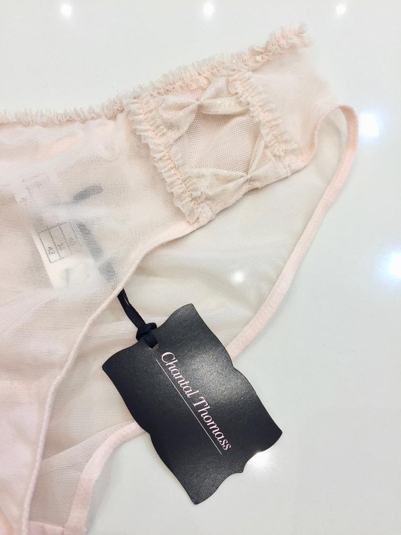 Chantal Thomass Ballerina Pink Tulle Pad Half Cup Bra & Brief Set