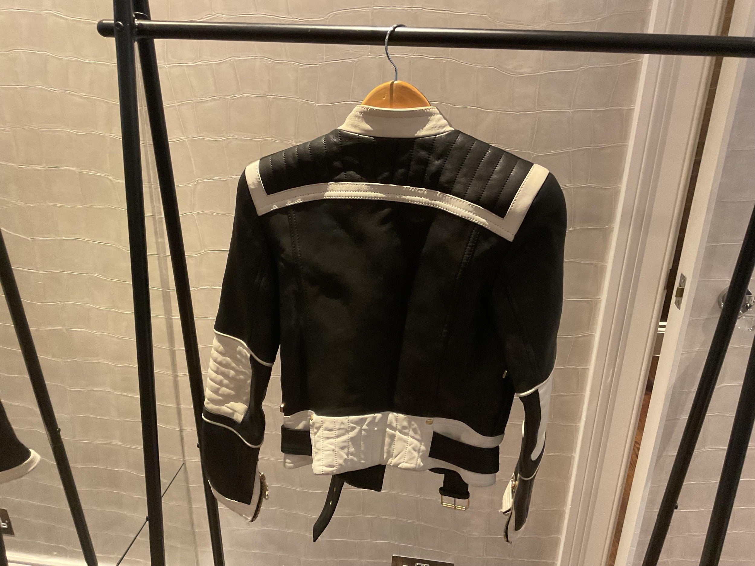 Black Lambskin Leather Biker Jacket