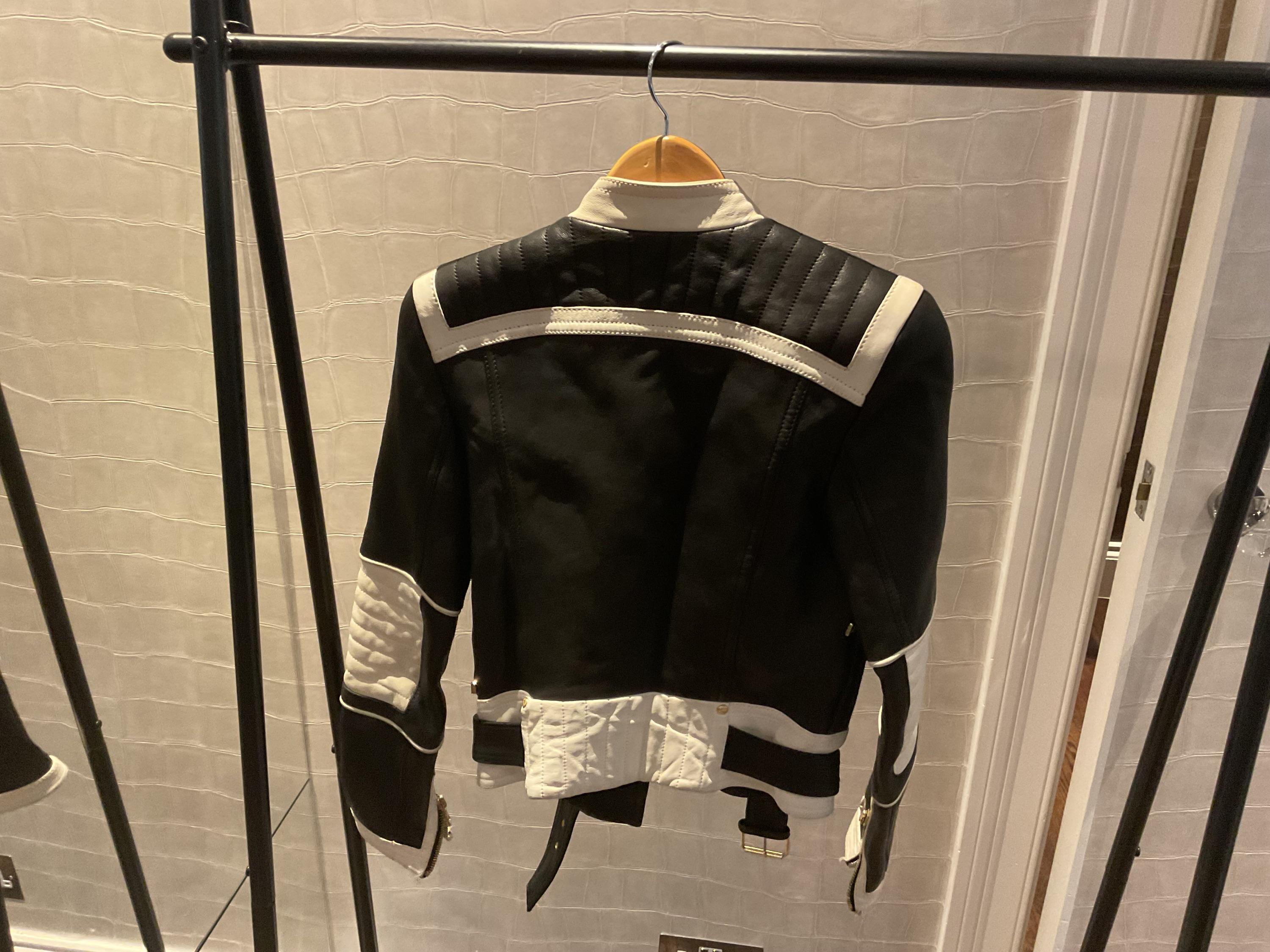 Black Lambskin Leather Biker Jacket