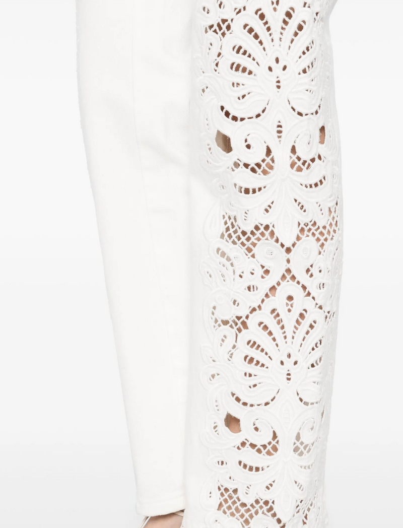 Self-Portrait Embroidered Jeans