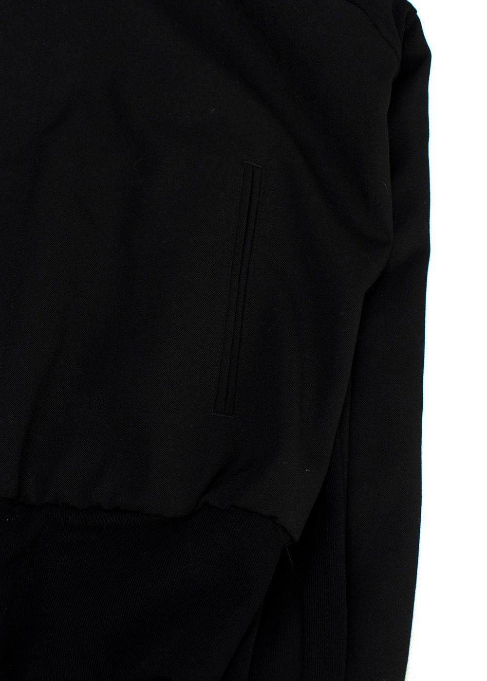 Yohji Yamamoto Black Hooded Jacket with Cape Detail