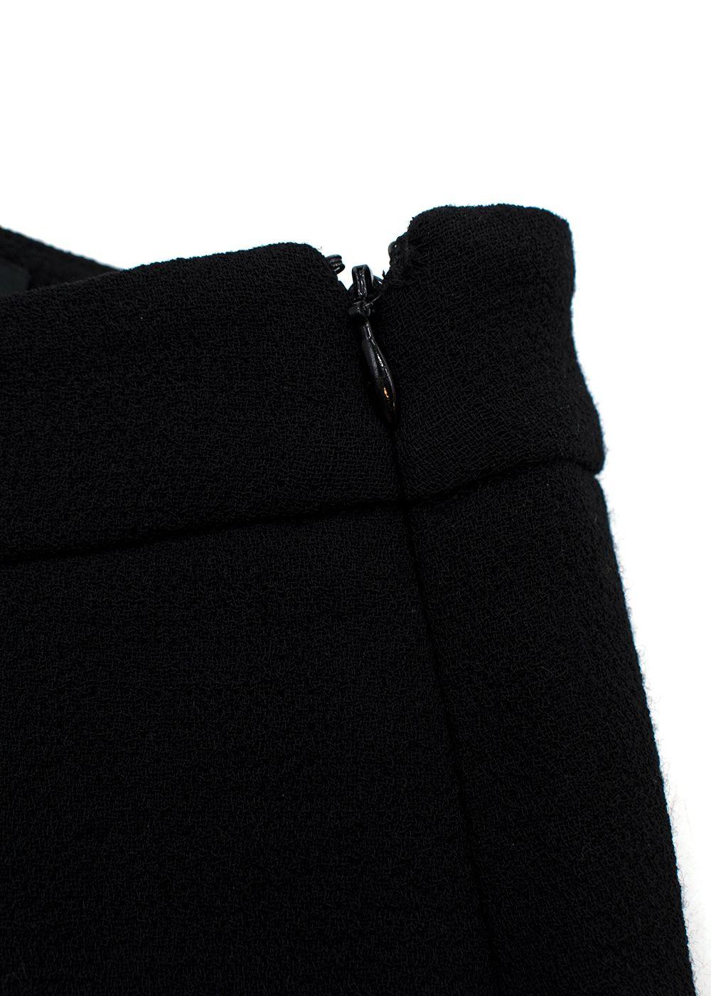 Brandon Maxwell Slim Fit Black Wool Trousers