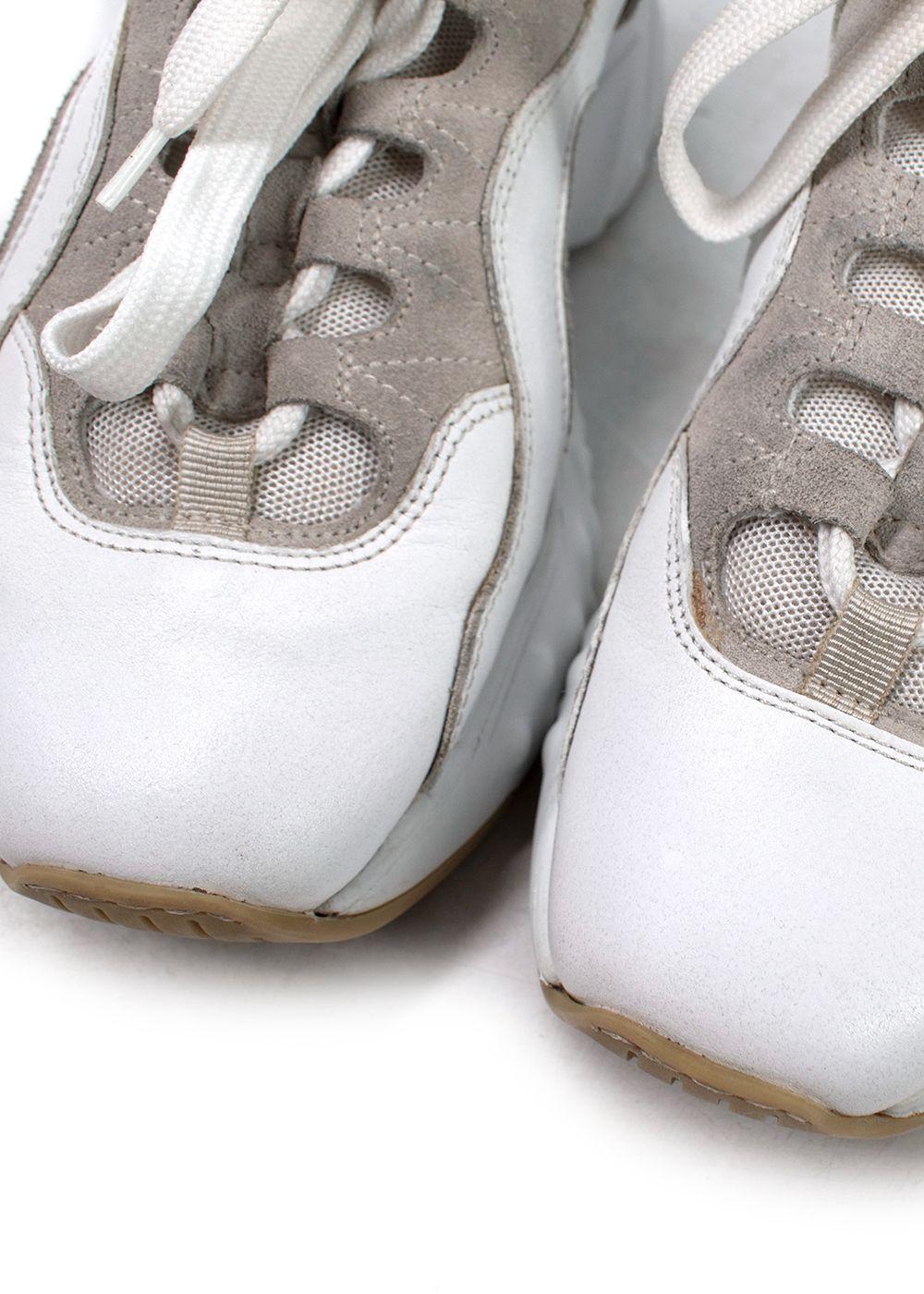 Acne Studios White Leather Manhattan Sneakers