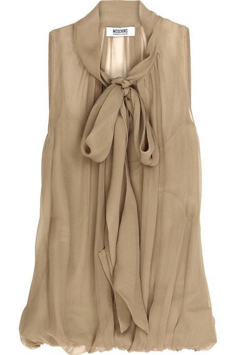 MOSCHINO silk chiffon nude PUSSYBOW