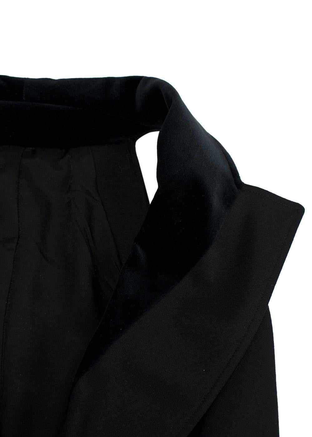 Elie Saab Black Jumpsuit with Velvet Lapels