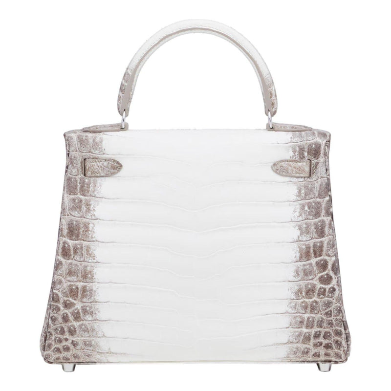 Hermès Kelly 25cm Sellier Niloticus Crocodile Himalaya White Gold Diamond Hardware