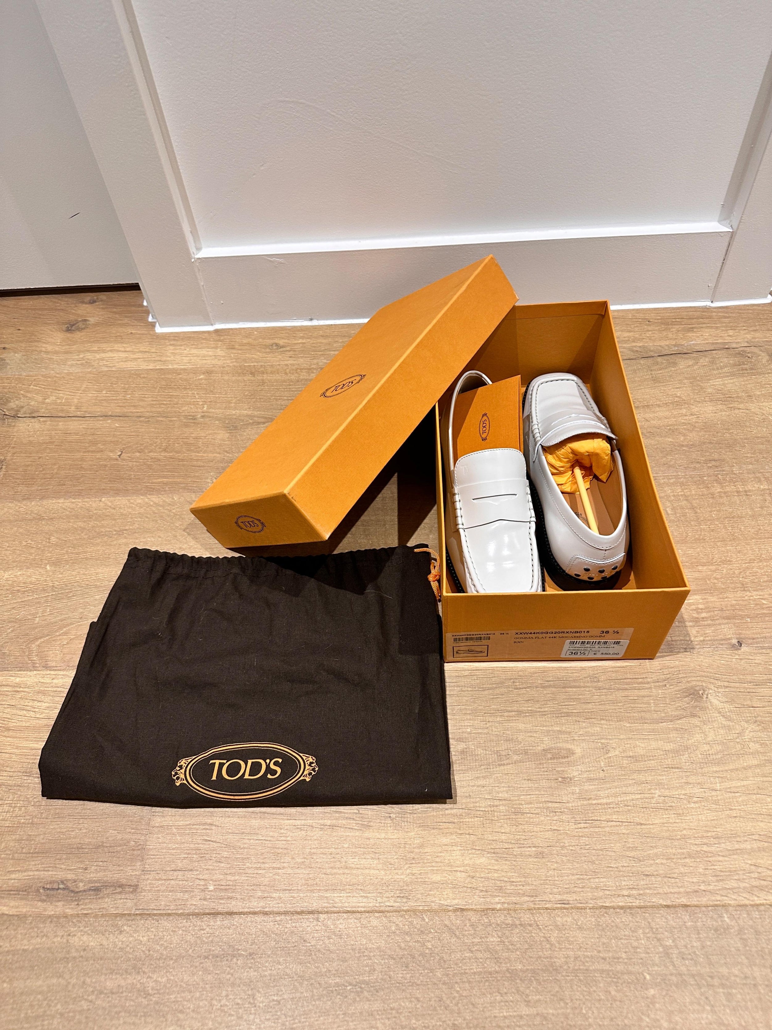 White Square Toe Penny Loafers