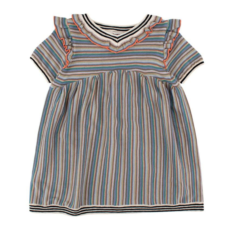 Caramel Foxglove Knitted Baby Dress
