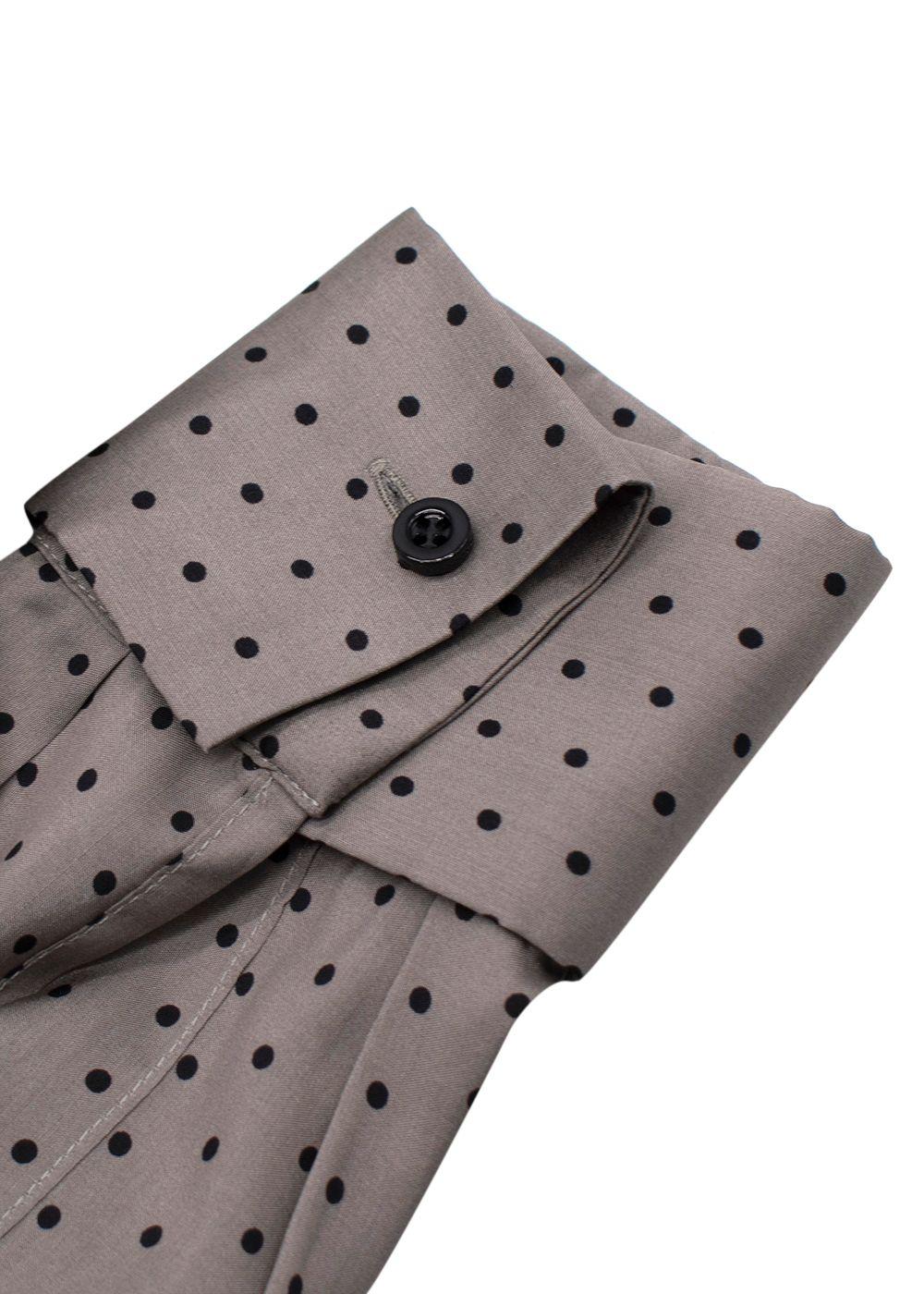 Dior Grey Polka Dot Silk Blouse