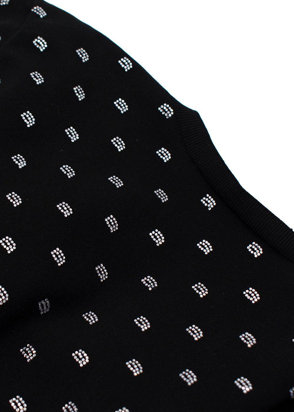 Alexander Wang Black Cropped Crystal T-Shirt