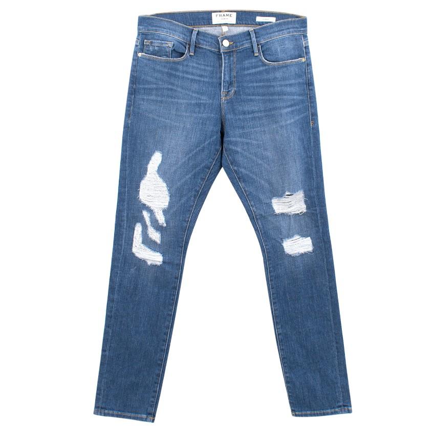Frame Le Garcon Blue Skinny Jeans