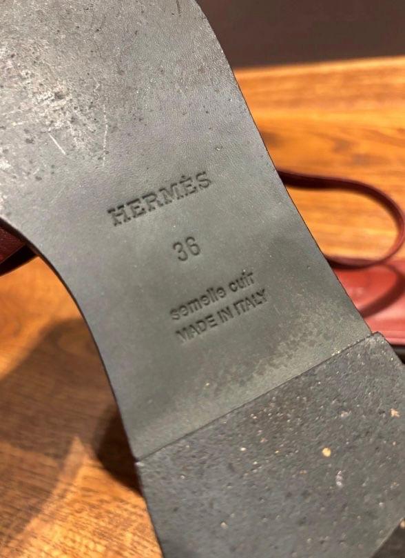 Hermes Rouge H Santorini Sandals