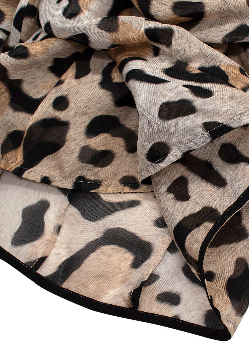 Petar Petrov Sheer Leopard Print Blouse