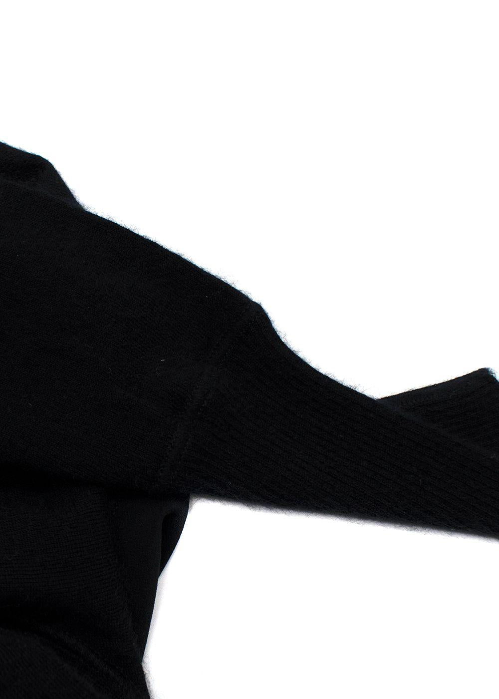 Tom Ford Black Contrasting Panel Silver Zip Cardigan