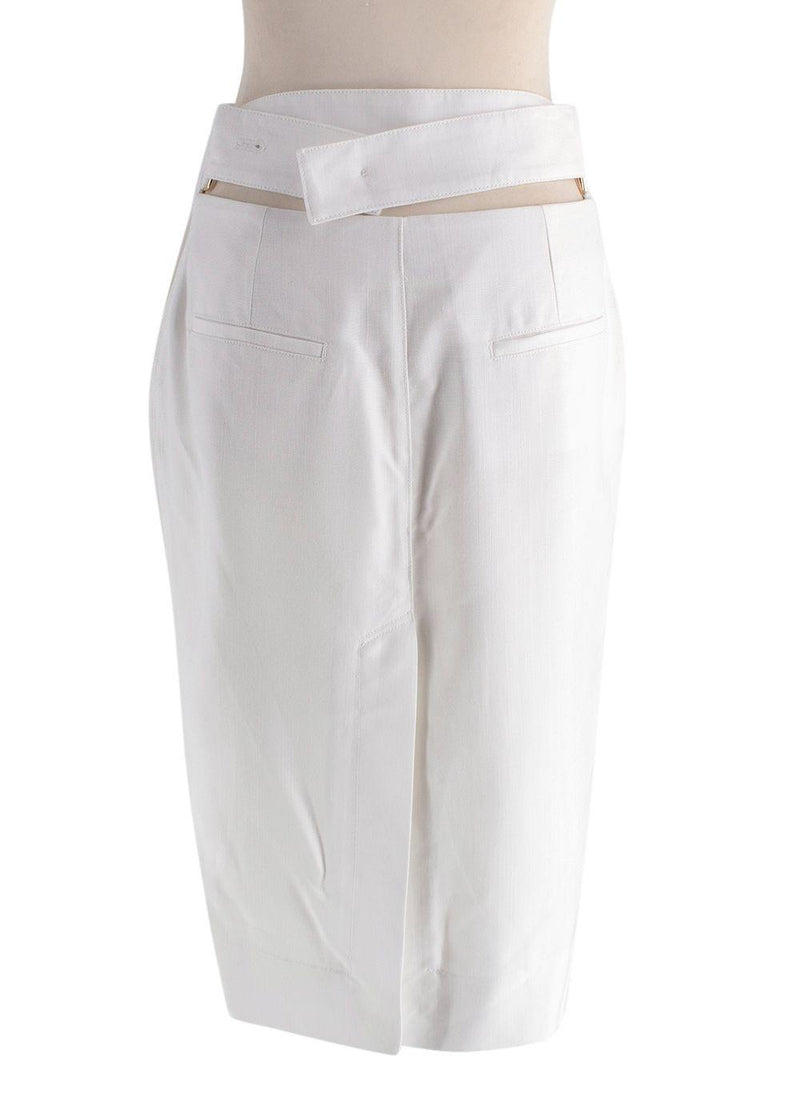 Jacquemus White Le Jupe Midi 'BARI' Skirt