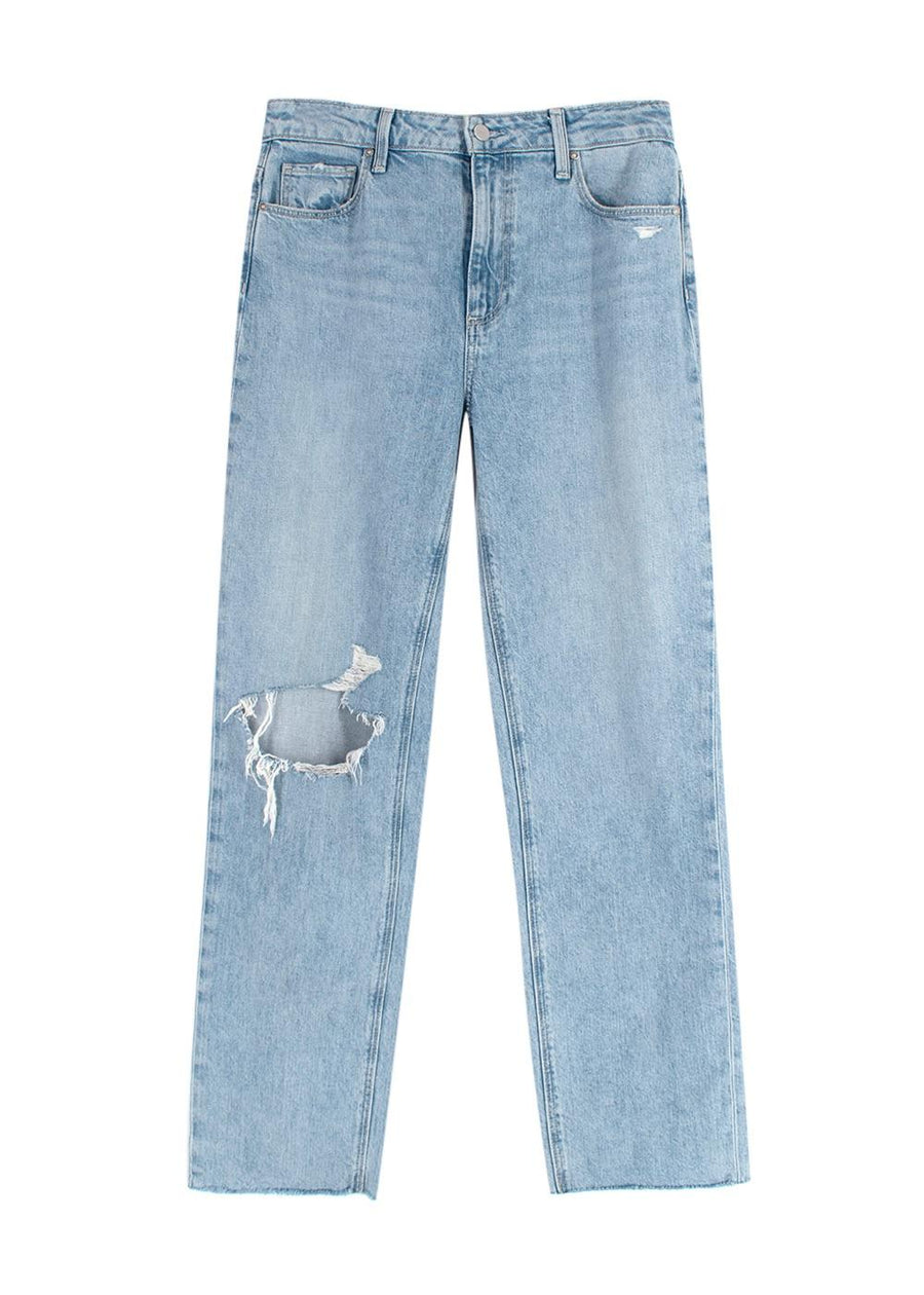 Paige Light Wash Noella Mid-rise Destructed Jeans