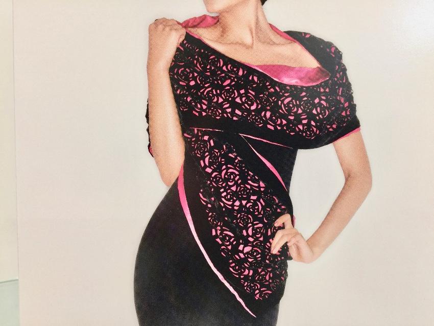 Wolford Limited Edition Silk & Velvet Rose Scarf