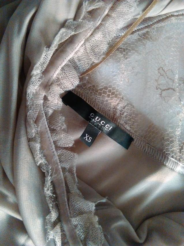Gucci Silk Jersey Lace Detailed Top