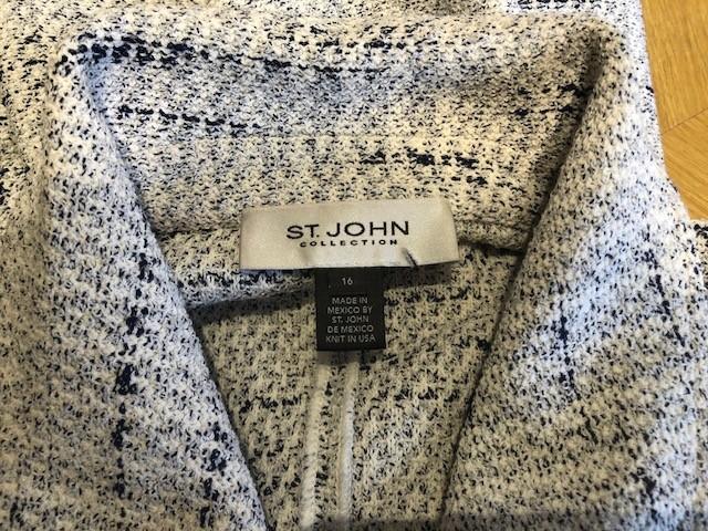 St John Tweed Wool Coat