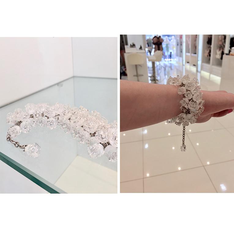 Lalique Rare Muguet Lily of the Valley Crystal Bracelet