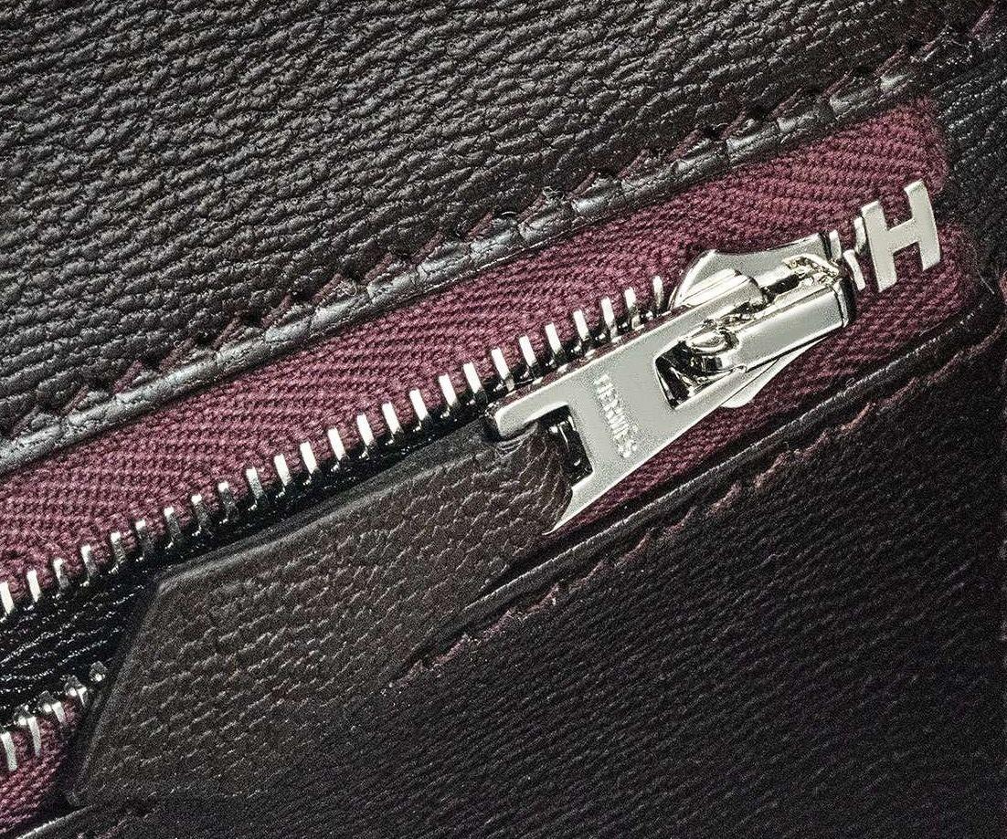 Hermes Birkin 25 in Bordeaux Shiny Niloticus Crocodile with Palladium Hardware